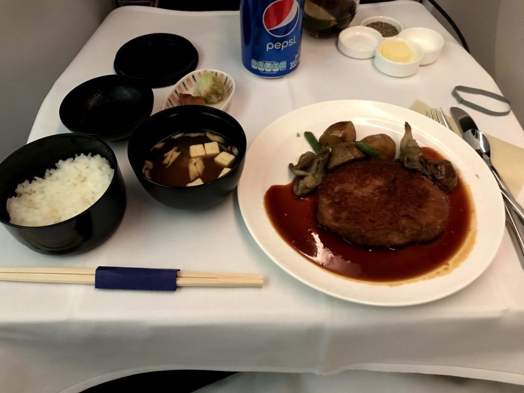 ANA成田-メキシコシティ便の機内食：メインディッシュ